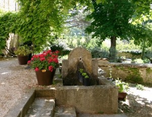 Southern Rhone garden fountain image